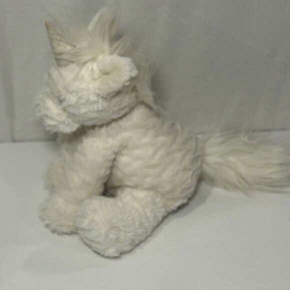 Jellycat London Unicorn Fuddlewuddle Plush 10" Cream White Stuffed Animal - Picture 2 of 7